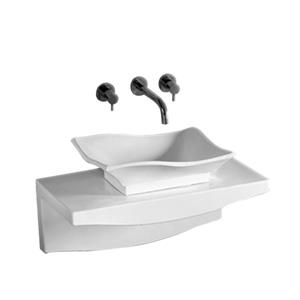 Whitehaus Collection Rectangular Bathroom Sink with Overflow - 30.25-in - White