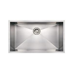 Whitehaus Collection Commercial Undermount Sink -Rectangle Single Bowl -Stainless