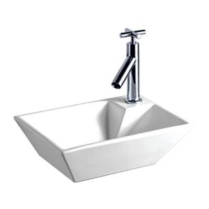 Whitehaus Collection Wall Mount Bathroom Sink - 14.1-in x 10.25-in - White