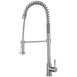 Whitehaus Collection Pull Down Spray Kitchen Faucet -Polished Stainless