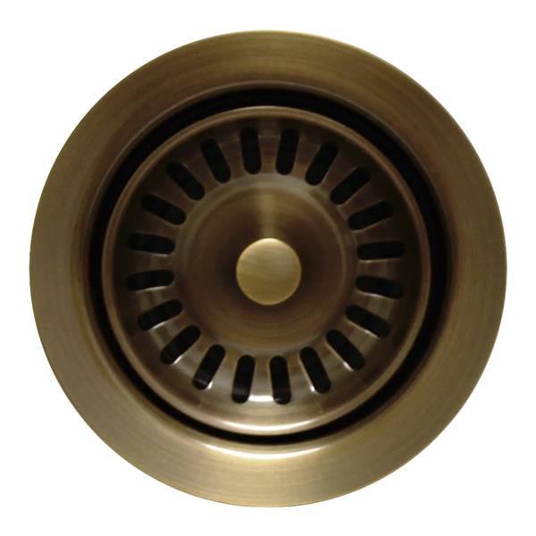 Whitehaus Collection Disposer Trim for Deep Fireclay Sinks - Antique Brass