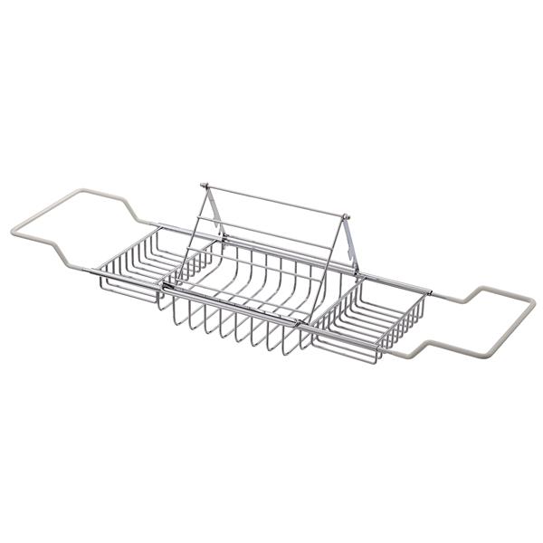 Cheviot Bathtub Caddy with Reading Rack - 37 1/2-in - Chrome