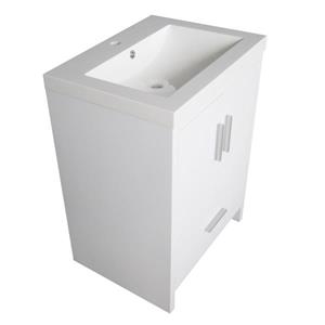 Luxo Marbre Relax Bathroom Vanity - 24.5-in - Lacquered White