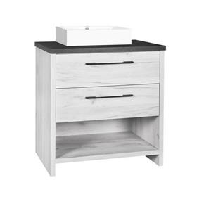 Luxo Marbre Countryside Bathroom Vanity - 30-in -Old White Wood Veneer