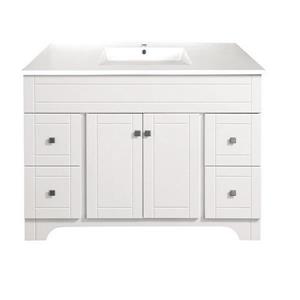 Luxo Marbre Mirano 2-Door Bathroom Vanity - 49-in - Lacquered White