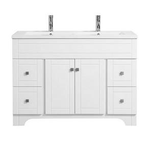 Luxo Marbre Mirano 2-Door Bathroom Vanity - 49-in - Lacquered White