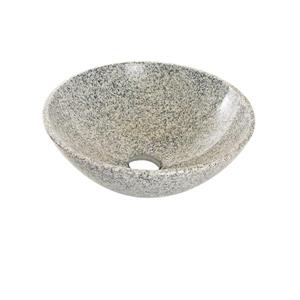 Luxo Marbre Polished Stone Bathroom Sink - 17-in - White beauty