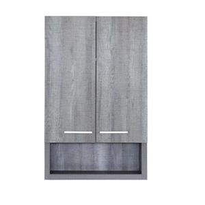 Luxo Marbre 2-Door Bathroom Cabinet - 22-in x 35.5-in - Blue/Grey
