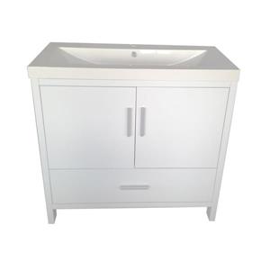 Luxo Marbre Relax Bathroom Vanity - 35.5-in - Lacquered White