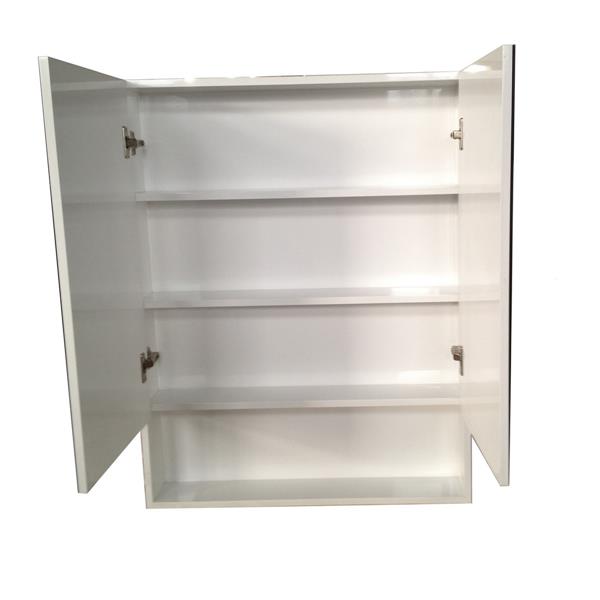 LUXO MARBRE Pharmacie avec miroir «Smally», 27,5" x 35,5", blanc laqué