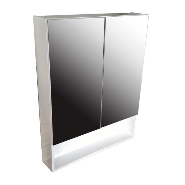 Luxo Marbre Smally Mirror Medicine Cabinet 27 5 In X 35 5 In White 626954241919 Rona