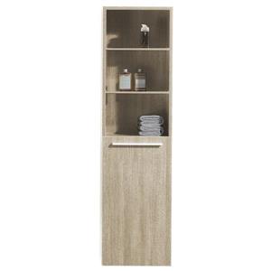 Luxo Marbre Bathroom Side Cabinet - 15.75-in x 59-in - Light Oak