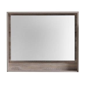 Luxo Marbre Country Mirror with LED Light - 35.5-in x 29.5-in - Wood