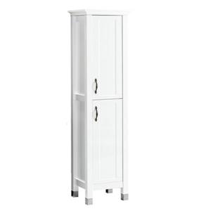 Luxo Marbre 2-Door Bathroom Cabinet - 16.75-in x 72-in - Lacquered White