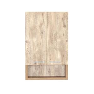 Luxo Marbre 2-Door Bathroom Cabinet - 22-in x 35.5-in - Natural Wood