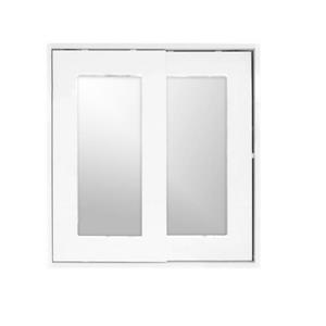 Luxo Marbre Relax Mirror Medicine Cabinet - 24-in x 25.25-in - White