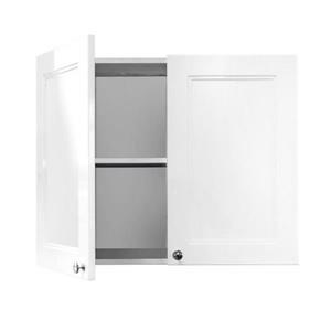 Luxo Marbre Washer/Dryer Classic Cabinet - 29.6-in x 23.6-in - Lacquered White