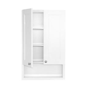 Luxo Marbre 2-Door Toilet Cabinet - 22-in x 35.5-in - Lacquered White