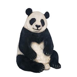 Statue de panda extra-grand assis, multicolore