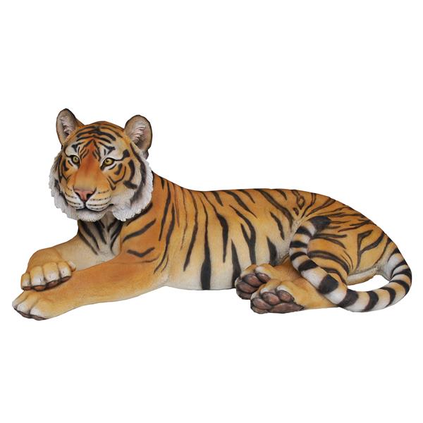 Hi-Line Gift Ltd. Tiger Laying Down Statue - Multicoloured
