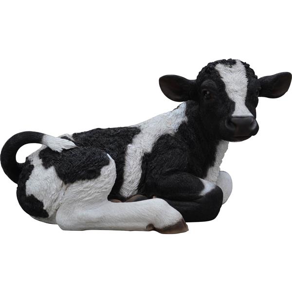 Statue de vache couchée, multicolore