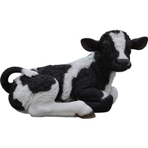 Statue de vache couchée, multicolore