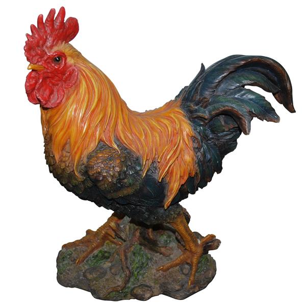 Hi-Line Gift Ltd. Rooster Statue - Multicoloured