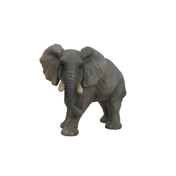 Statue d'éléphant qui marche, multicolore