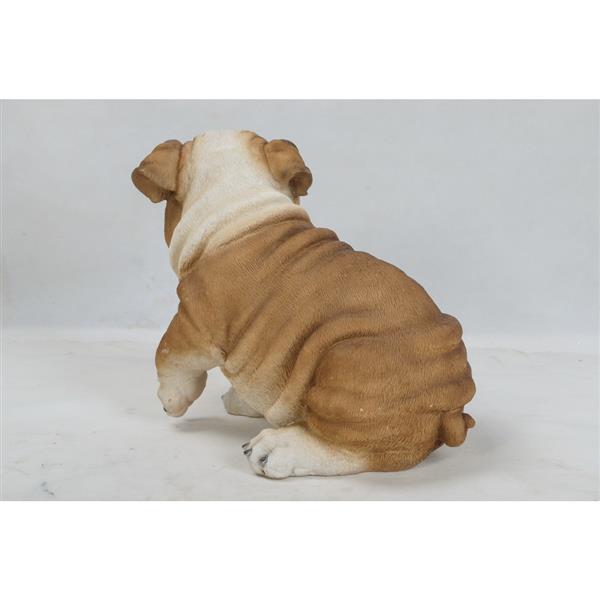 Statue de chiot bouledogue, multicolore