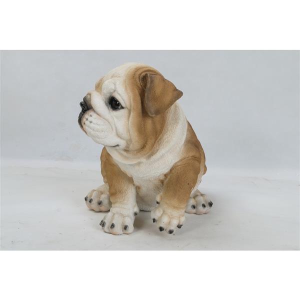 Statue de chiot bouledogue, multicolore