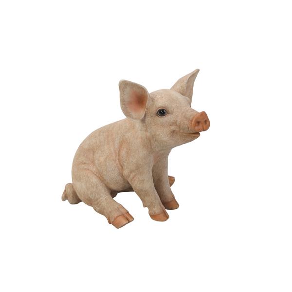 Hi-Line Gift Ltd. Medium Sitting Pig Statue - Multicoloured