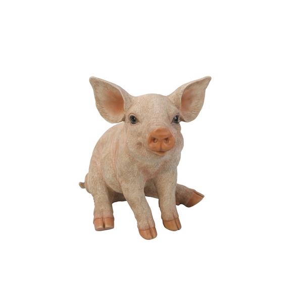 Hi-Line Gift Ltd. Medium Sitting Pig Statue - Multicoloured