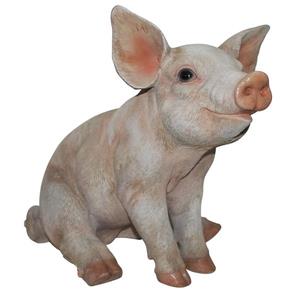 Hi-Line Gift Ltd. Medium Sitting Pig Statue - Multicoloured