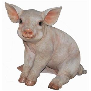 Hi-Line Gift Ltd. Small Sitting Pig Statue - Multicoloured