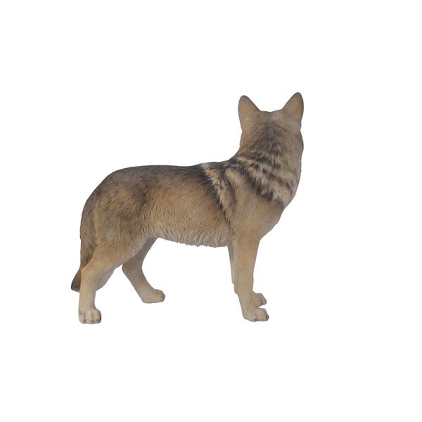 Statue de coyote debout, multicolore