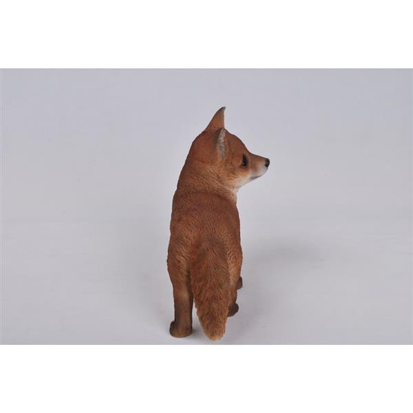 Statue de chiot renard debout, multicolore