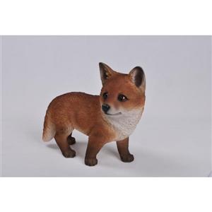 Statue de chiot renard debout, multicolore