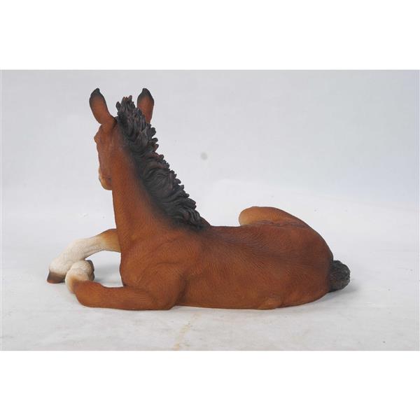 Hi-Line Gift Ltd. Horse Colt Laying Down Statue - Multicoloured