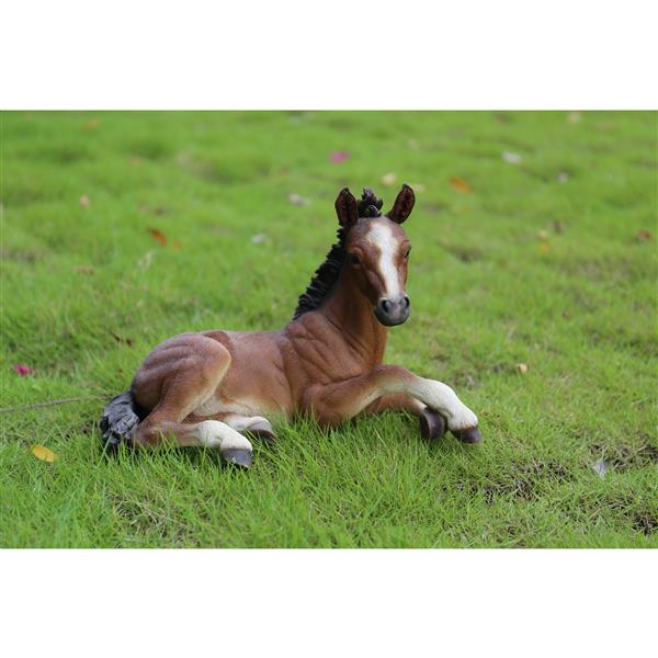 Hi-Line Gift Ltd. Horse Colt Laying Down Statue - Multicoloured