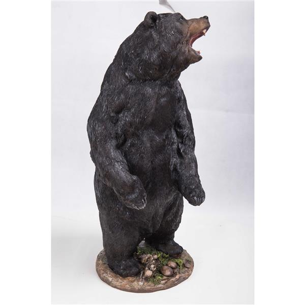Hi-Line Gift Ltd. Growling Standing Bear Statue - Multicoloured