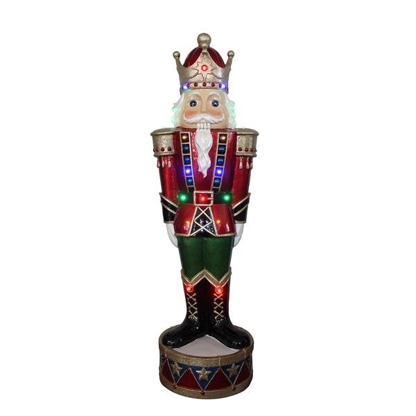 Hi-Line Gift Ltd. Nutcracker with LED Lights - 3-ft - Multicolour