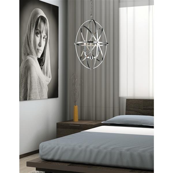 Z-Lite Aranya 3-Light Pendant Light - Chrome