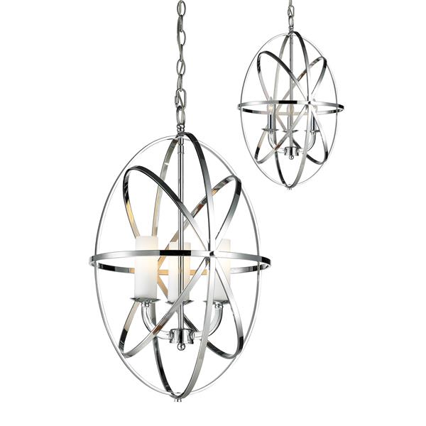 Z-Lite Aranya 3-Light Pendant Light - Chrome