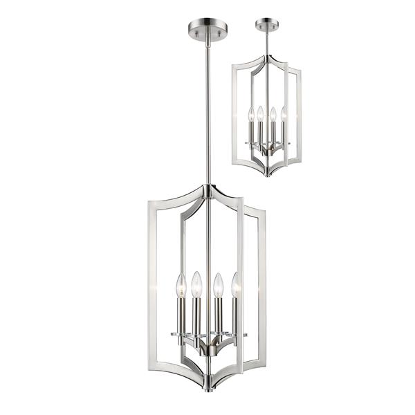Z-Lite Zander 4-Light Pendant Light - Nickel