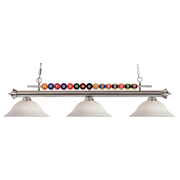 Z-Lite Shark 3-Light Billiard Light - Nickel
