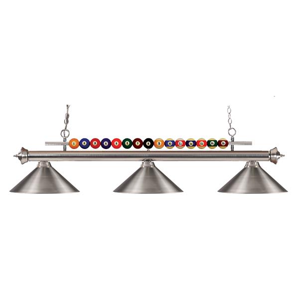 Z-Lite Shark 3-Light Billiard Light - Nickel