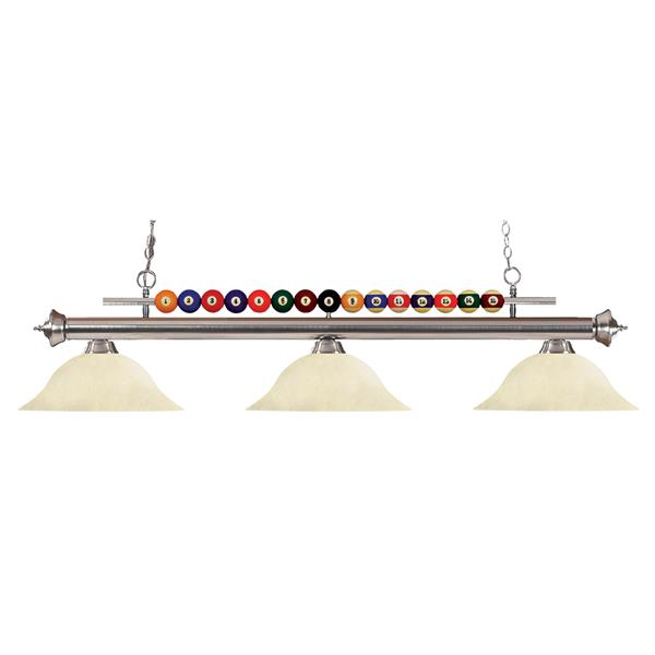 Z-Lite Shark 3-Light Billiard Light - Nickel