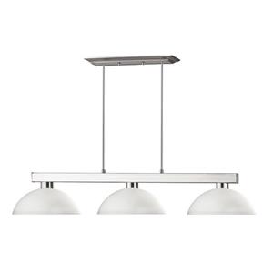 Luminaire à 3 lumières de billard «Cobalt», nickel