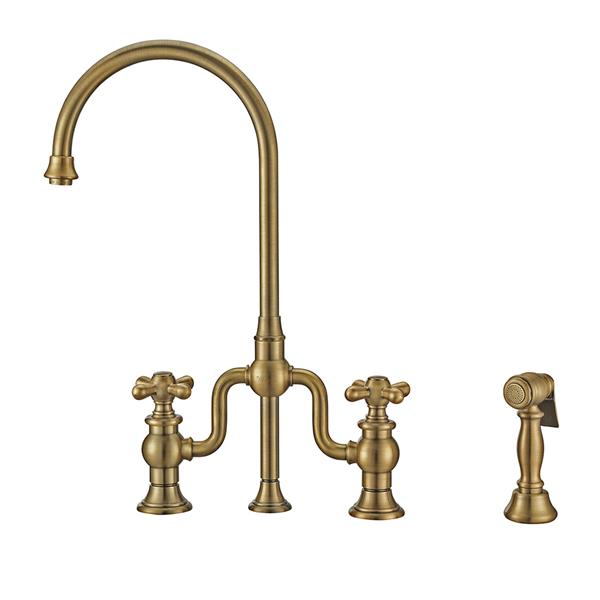 Whitehaus Collection Bridge Faucet With Side Spray Brass RONA   330687861 MainImage 001 L 