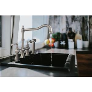 Whitehaus Collection Bridge Faucet - Stainless steel